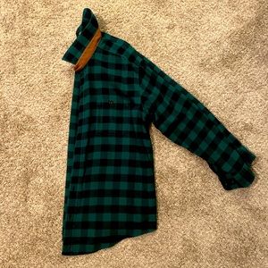 Orvis Perfect Flannel Shirt - XL - Green & Black Buffalo Plaid
